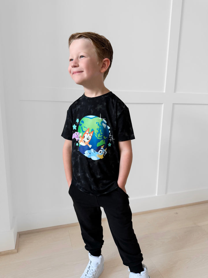 Bamboo SPACETIME SNOOZES KIDS GRAPHIC TEE