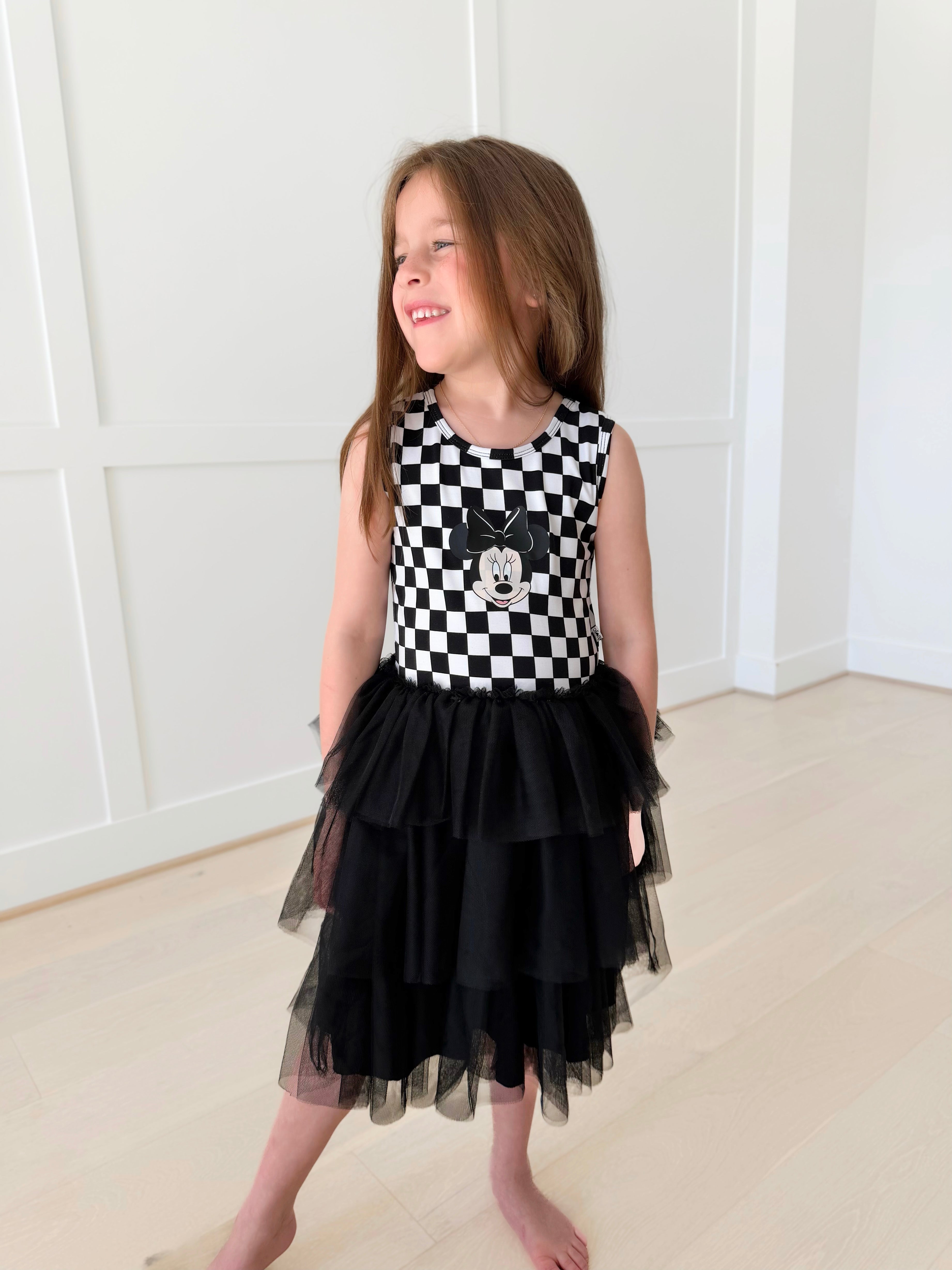 Bamboo CHECKMATE CUTIE TANK TULLE Twirl Dress