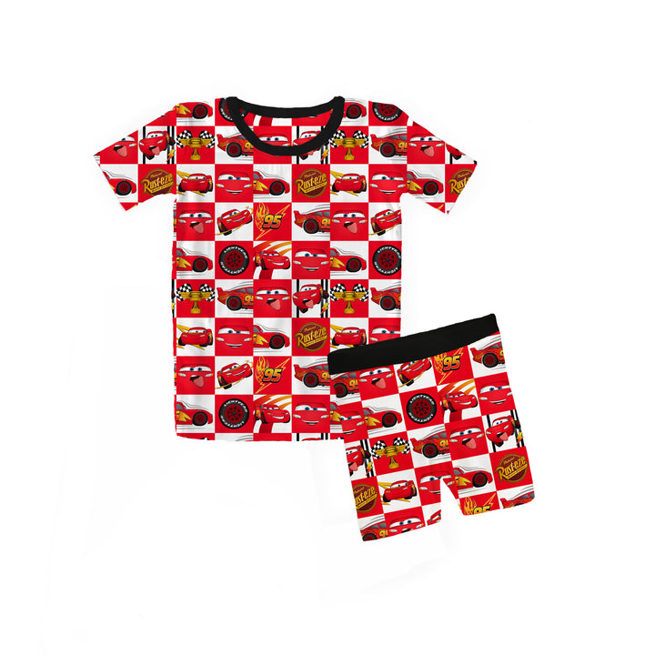 Bamboo FULL THROTTLE CHECK Two Piece SHORT SLEEVE/SHORT