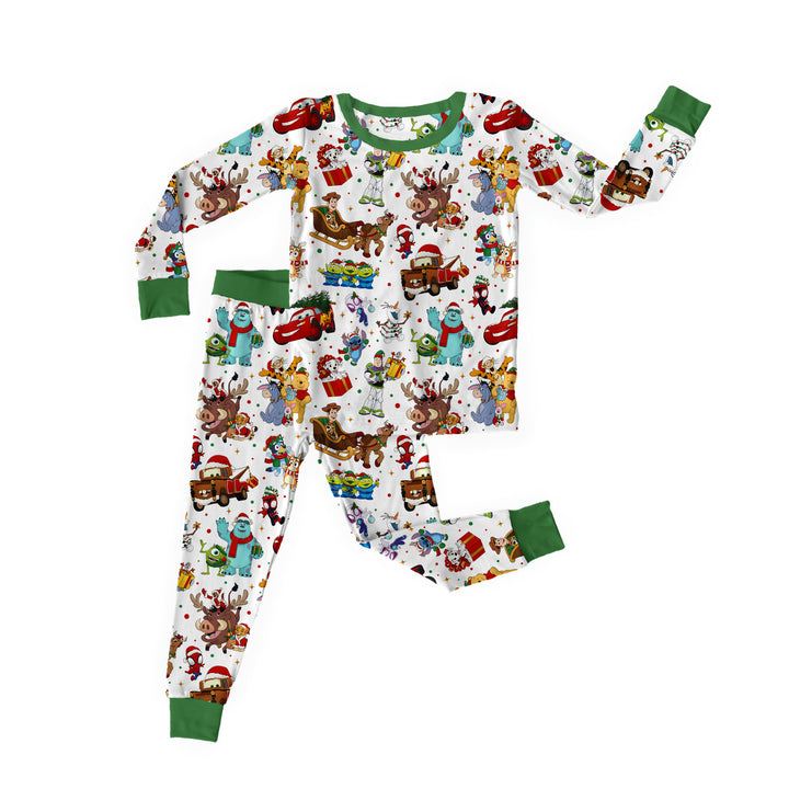 Bamboo A VERY MERRY MASH UP Two Piece Long Sleeve/Pant Set