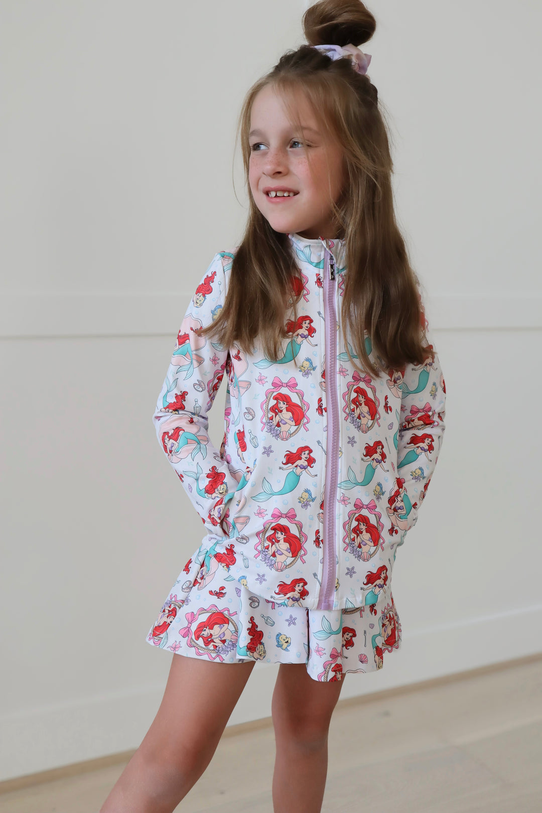 BUBBLES &amp; BESTIES 3-PIECE ATHLETIC SKORT SET