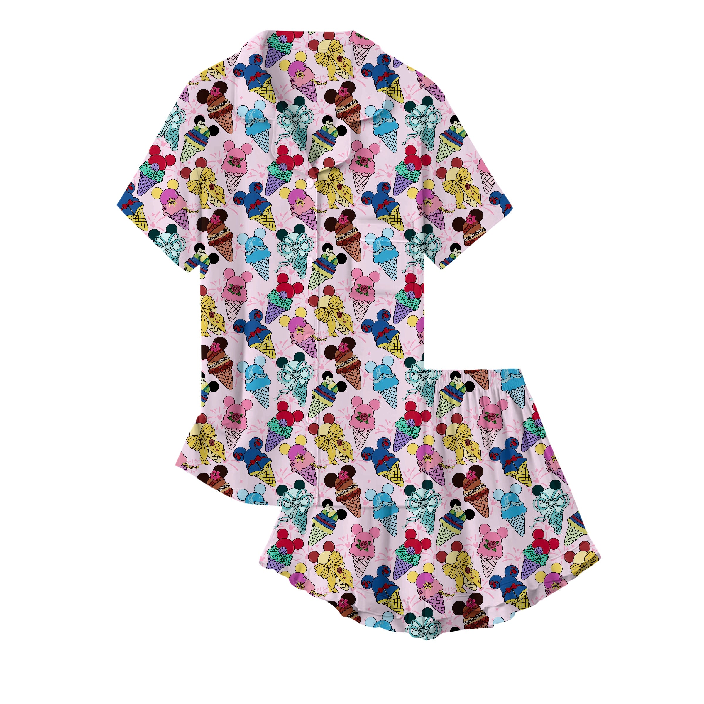 Bamboo CROWNED CONES KIDS SHORT RUFFLE FORMAL Set