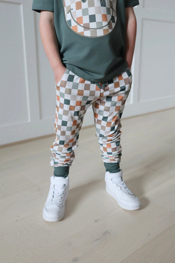 BAMBOO RIBBED FIRESIDE KIDS JOGGERS