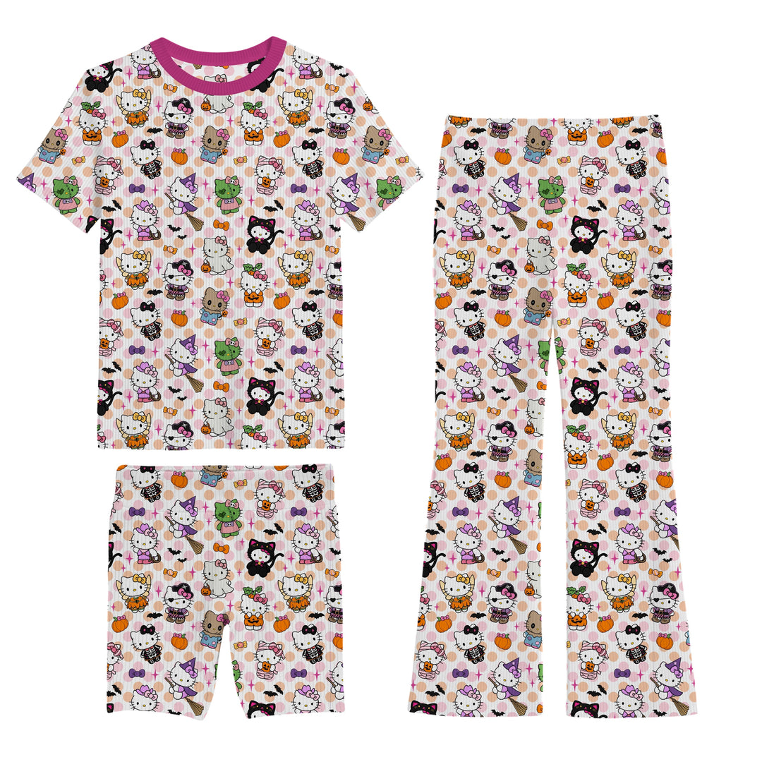 Bamboo RIBBED HELLO SPOOKY OVERSIZED THREE-PIECE SET