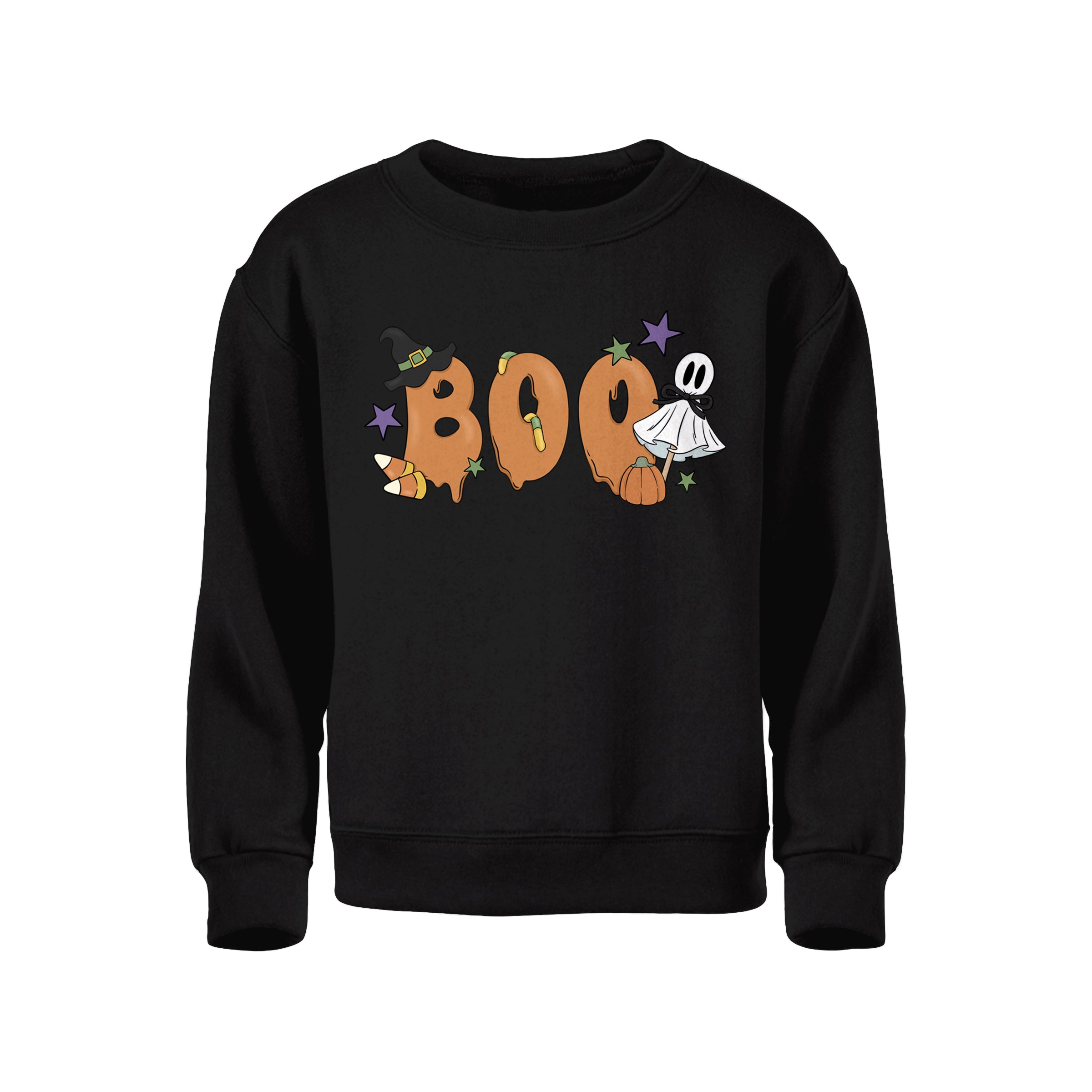 Bamboo No Tricks, Just  Treats ADULT crewneck (SAYS WOMENS ON LABEL)