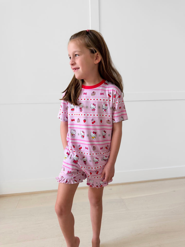 Bamboo SIMPLY SWEET KIDS RELAXED RUFFLE SHORT SET