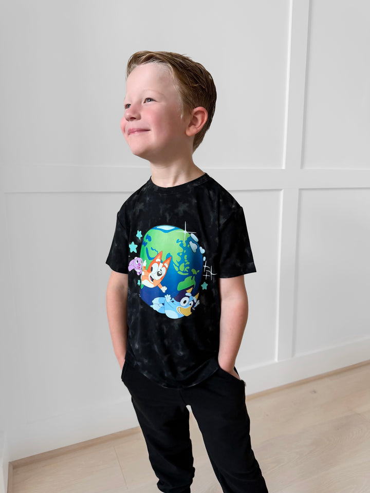 Bamboo SPACETIME SNOOZES KIDS GRAPHIC TEE