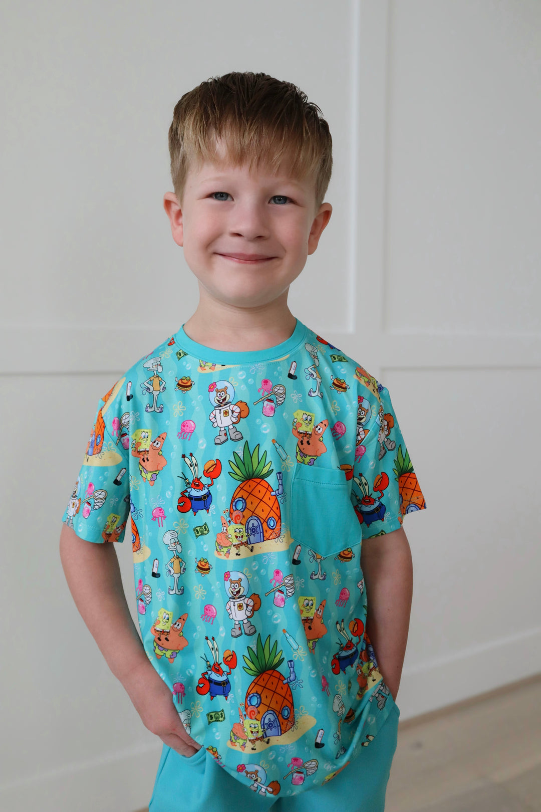 Bamboo JELLYFISH JAM FULL PRINT KIDS POCKET TEE