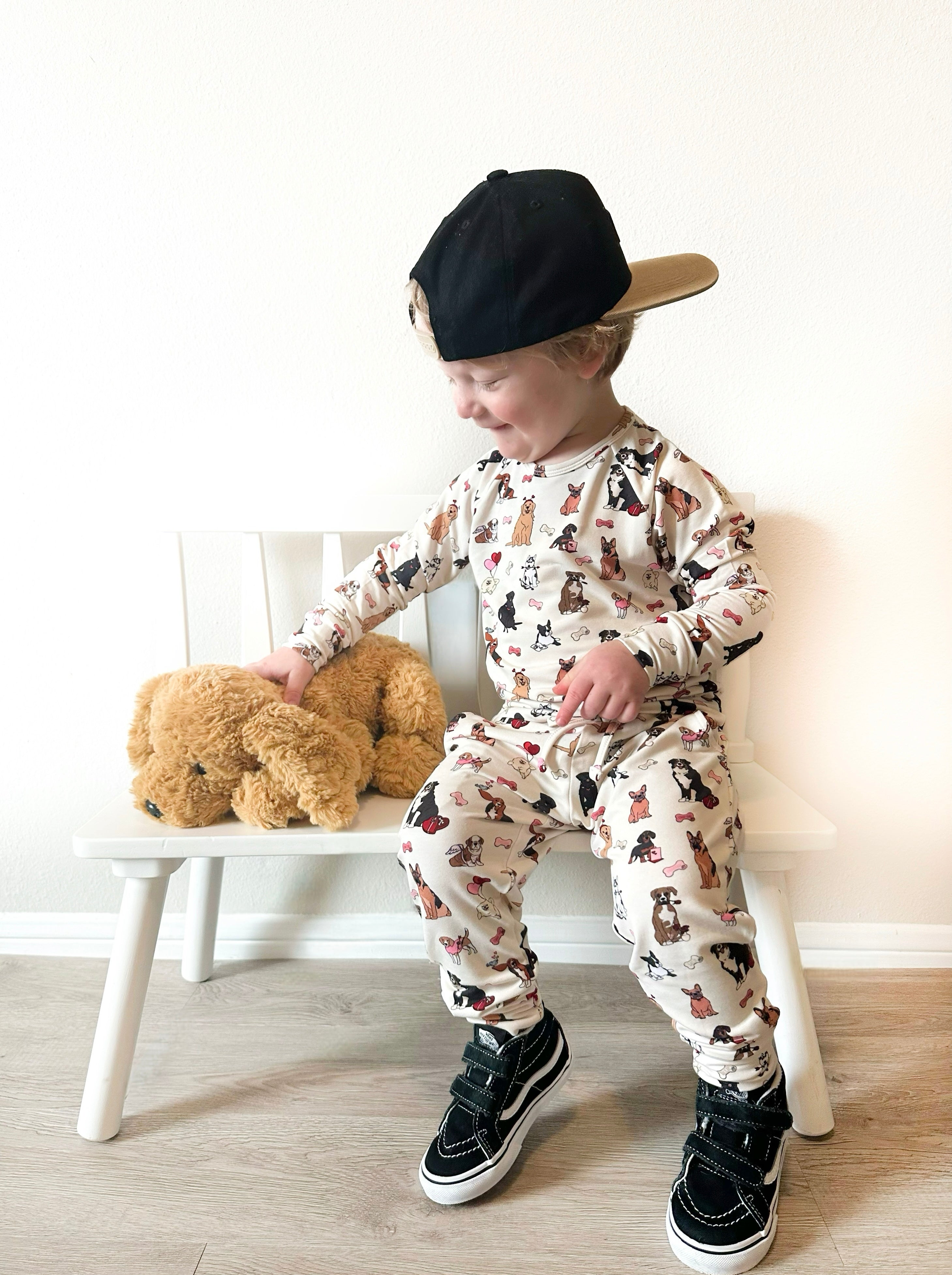 Bamboo French Terry Furever Friends Kids Jogger Set