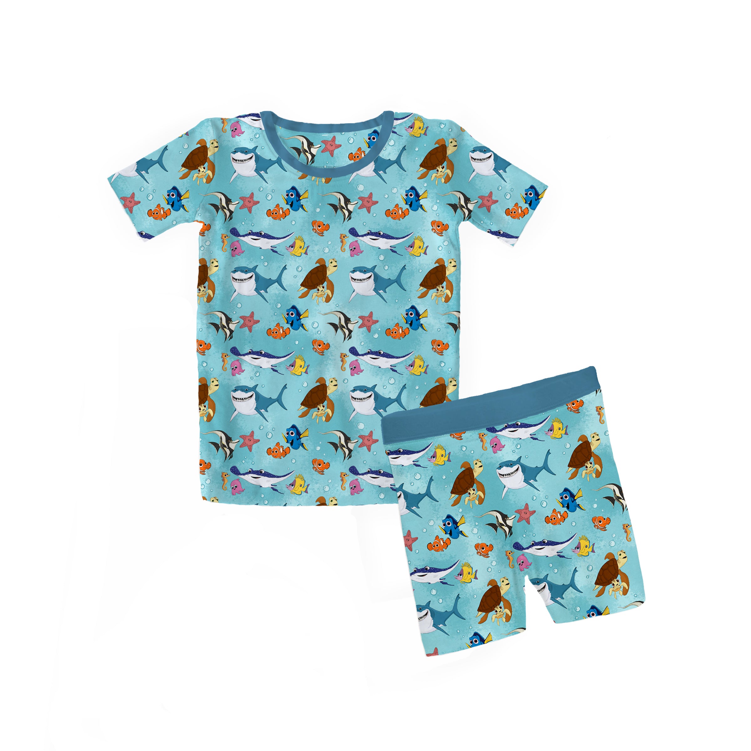 Bamboo LUCKY FIN Two Piece SHORT Sleeve/SHORT SET