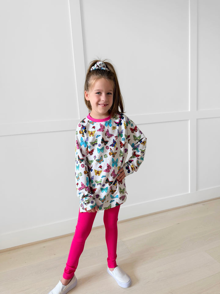 Bamboo COTTON SPANDEX ENCHANTED WINGS kids CREWNECK (NO FLEECE)