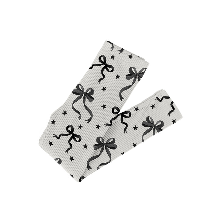 Bamboo JUST A BOW GIRL RIBBED LEGGINGS