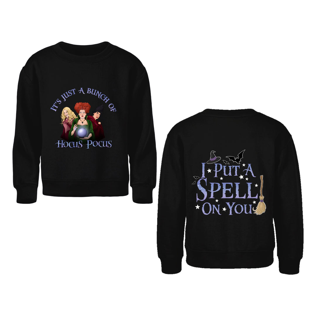 Bamboo COTTON SPANDEX WITCHING HOUR ADULT GRAPHIC crewneck (FLEECE LINED) (FRONT &amp; BACK)