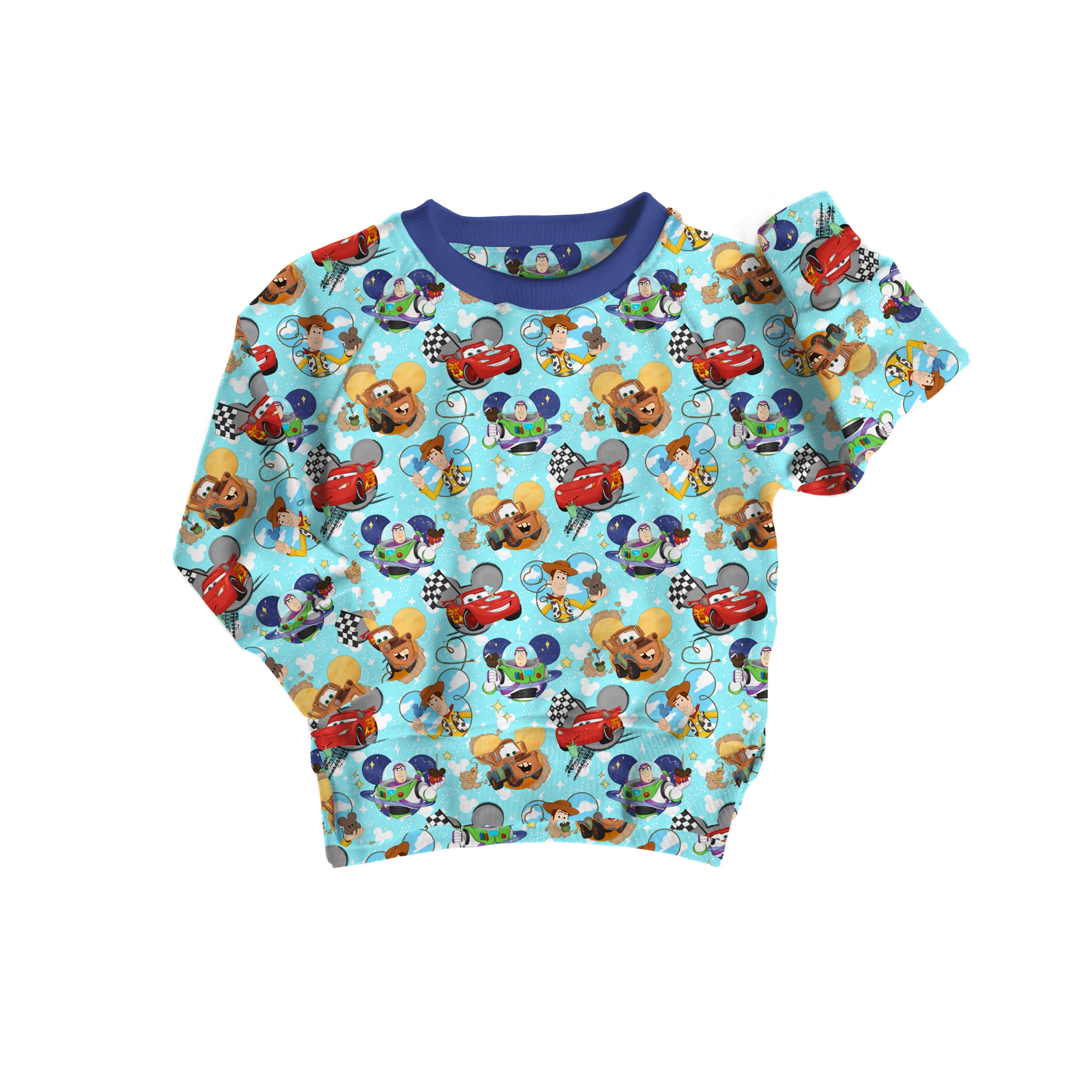 Preorder Bamboo FRENCH TERRY TOUGH LOVE kids FULL PRINT crewneck EST ship date DECEMBER 2025
