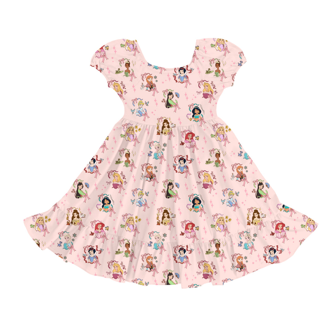 Bamboo ENCHANTED EVER AFTER BUBBLE SLEEVE POCKET Twirl Dress