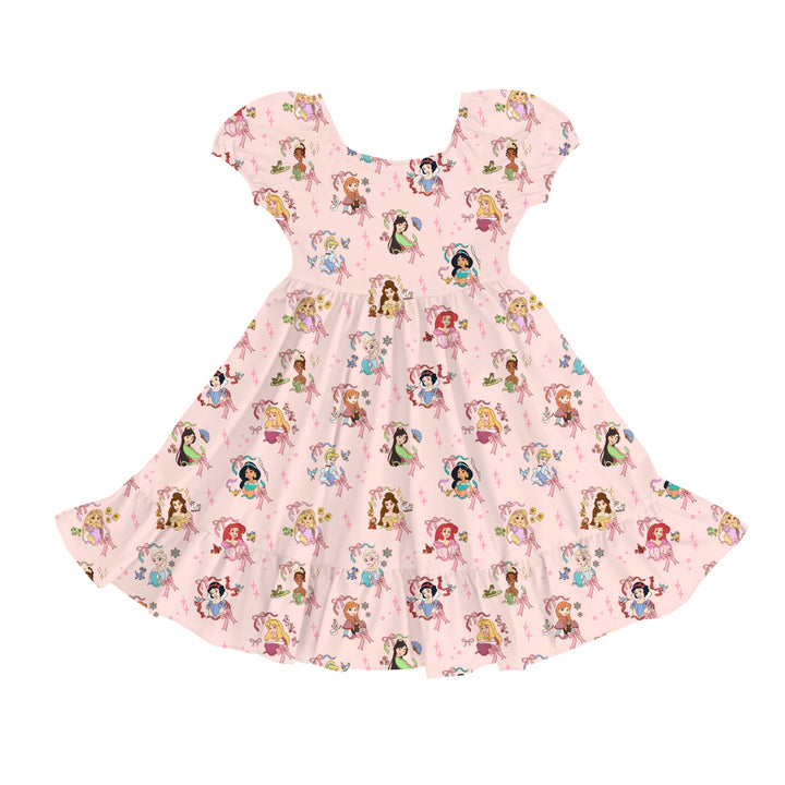 Bamboo ENCHANTED EVER AFTER BUBBLE SLEEVE POCKET Twirl Dress