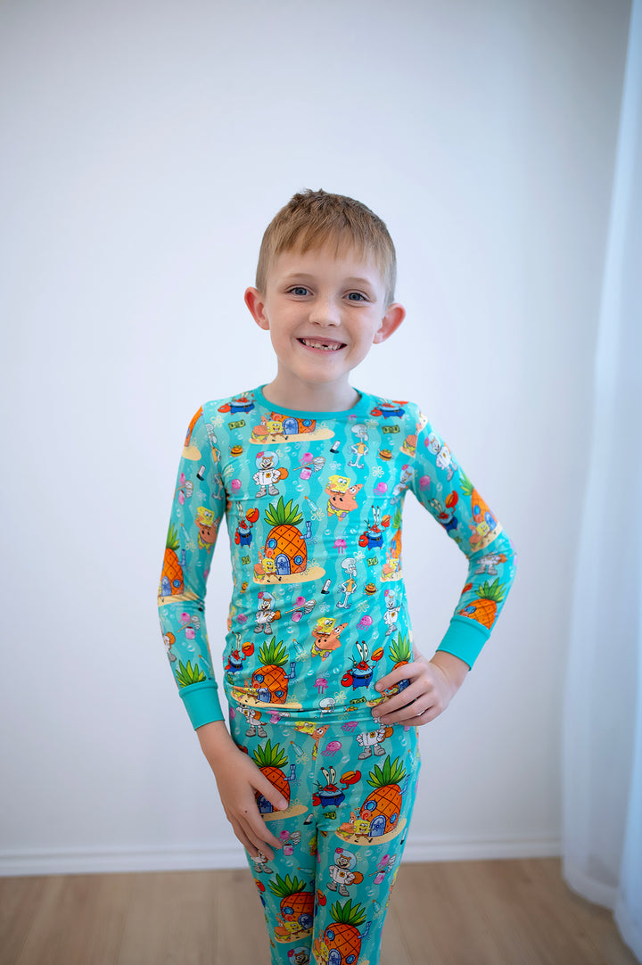 Bamboo JELLYFISH JAM Two Piece Long Sleeve/Pant Set