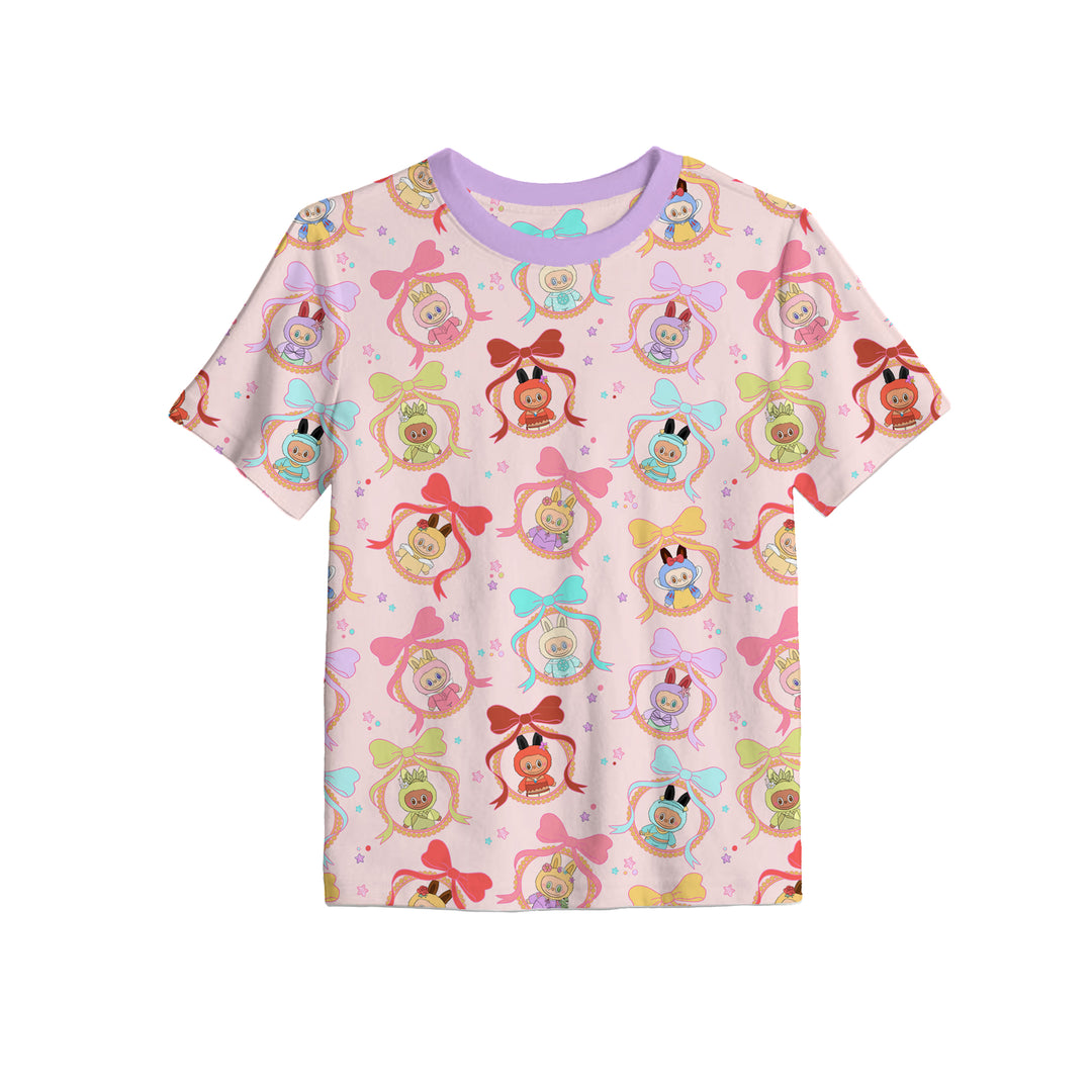 Bamboo CROWNED CUTIES FULL PRINT KIDS TEE