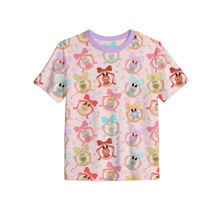 Bamboo CROWNED CUTIES FULL PRINT KIDS TEE