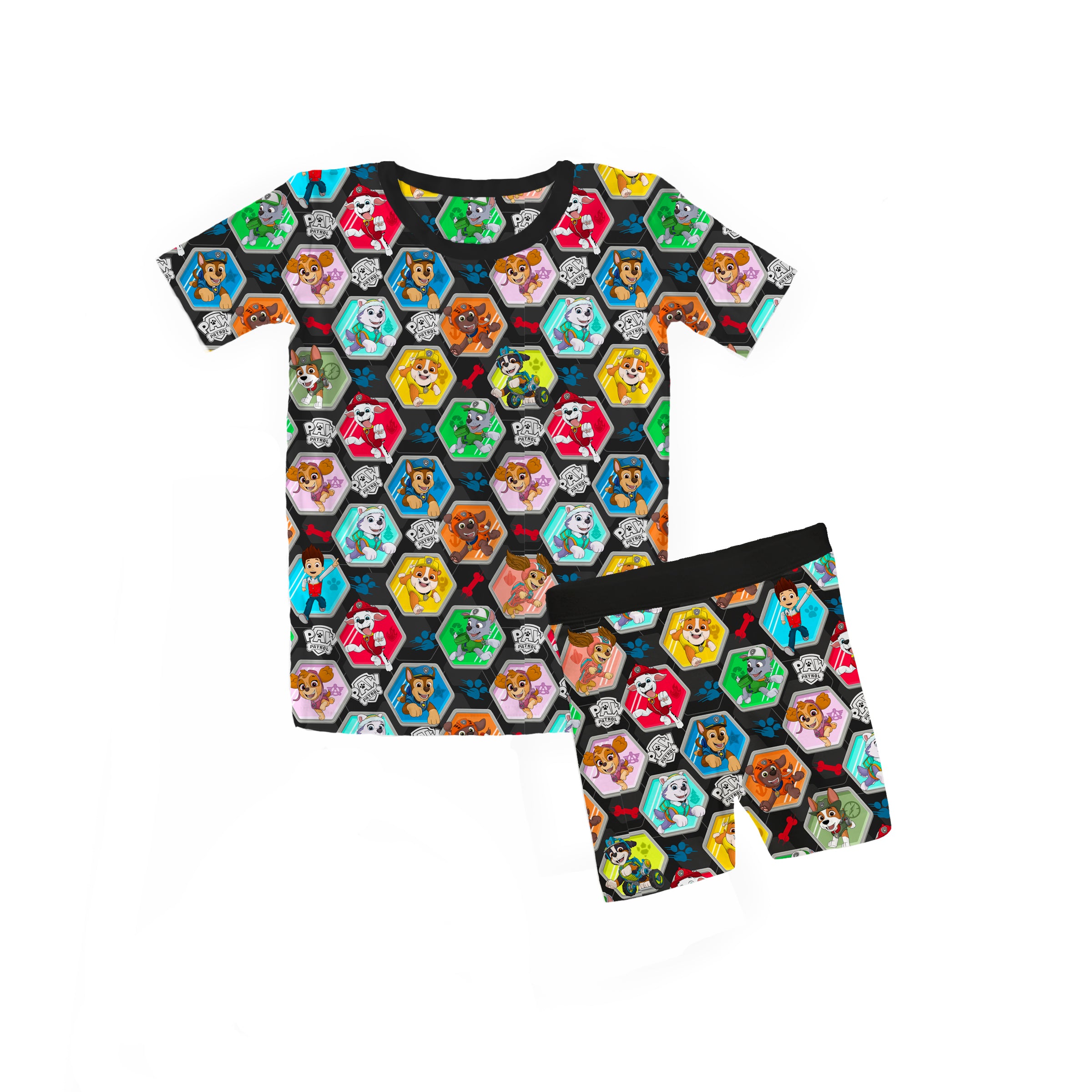 Bamboo PUPS ON PATROL Two Piece SHORT SLEEVE/SHORT