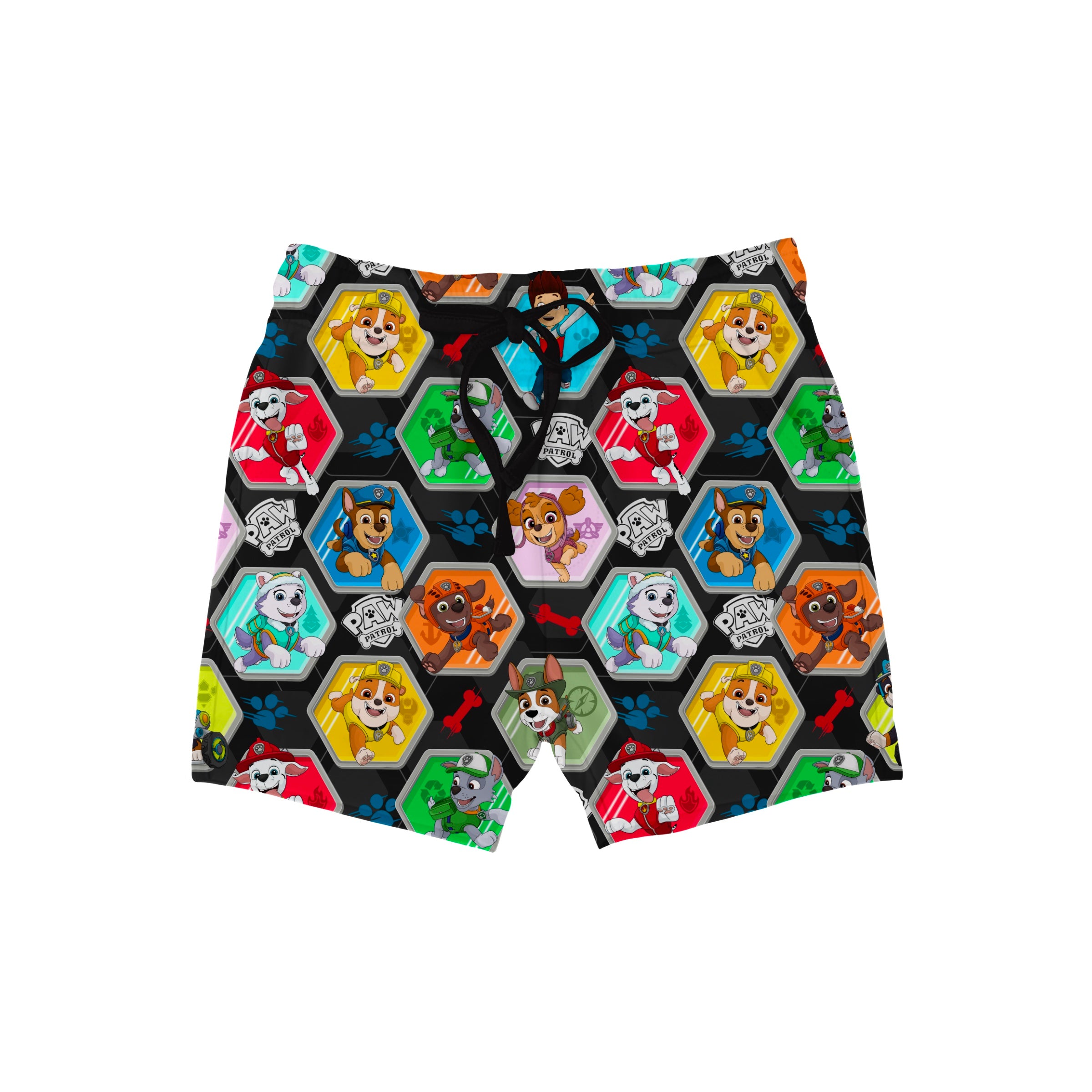 Bamboo COTTON SPANDEX PUPS ON PATROL Relaxed Shorts