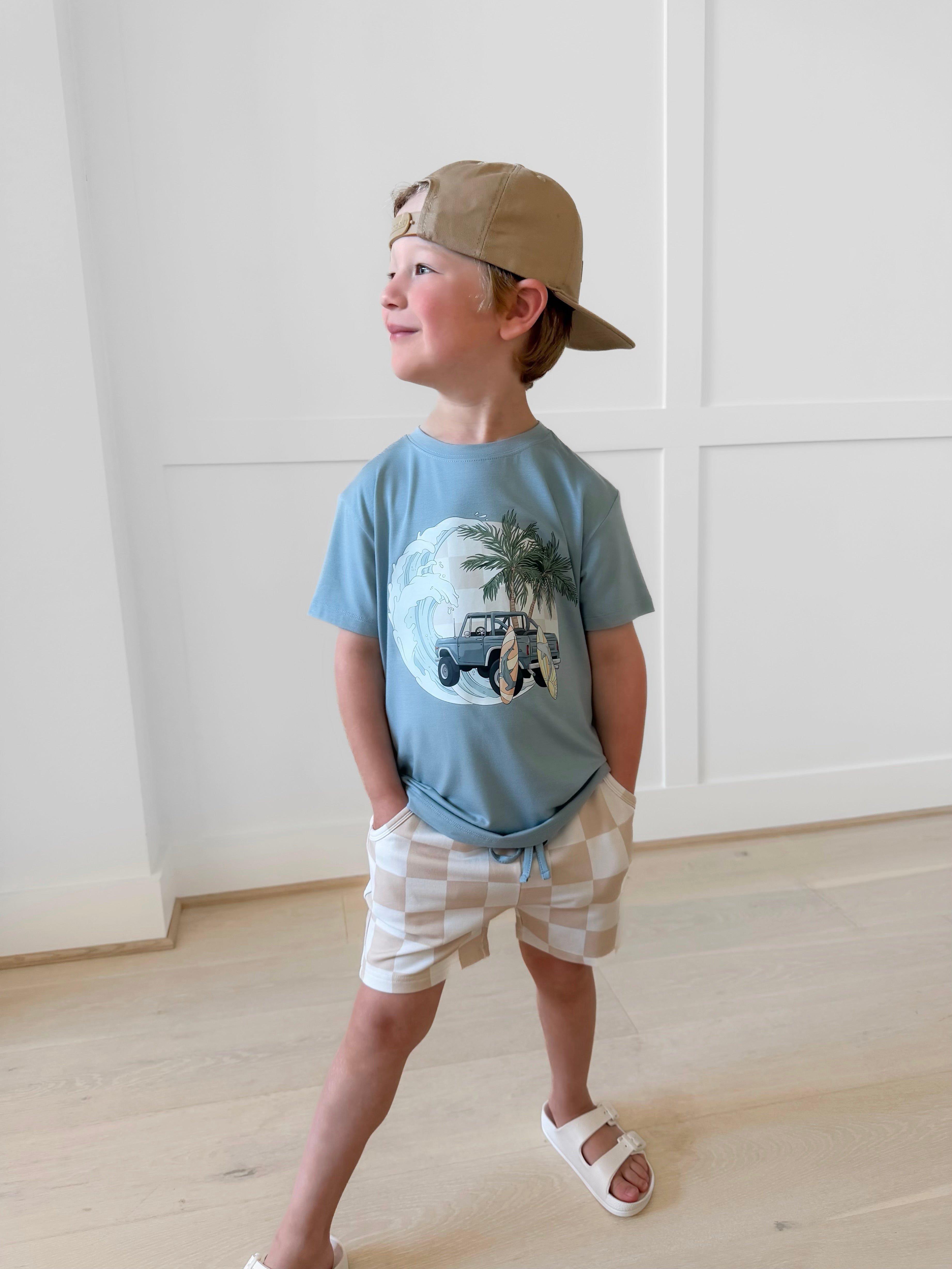 Bamboo ISLAND GRID KIDS GRAPHIC TEE