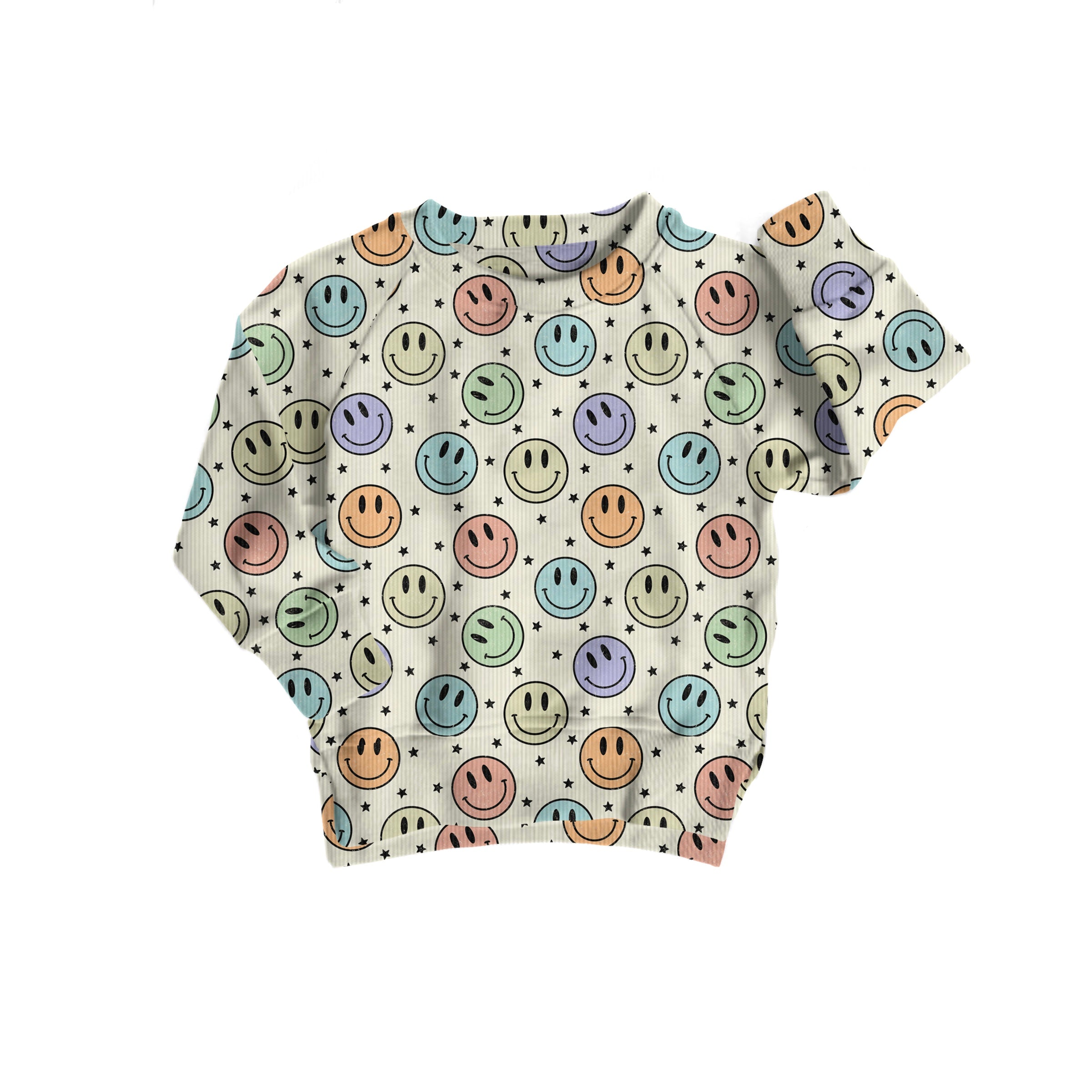 Bamboo RIBBED 90'S BABY kids FULL PRINT crewneck