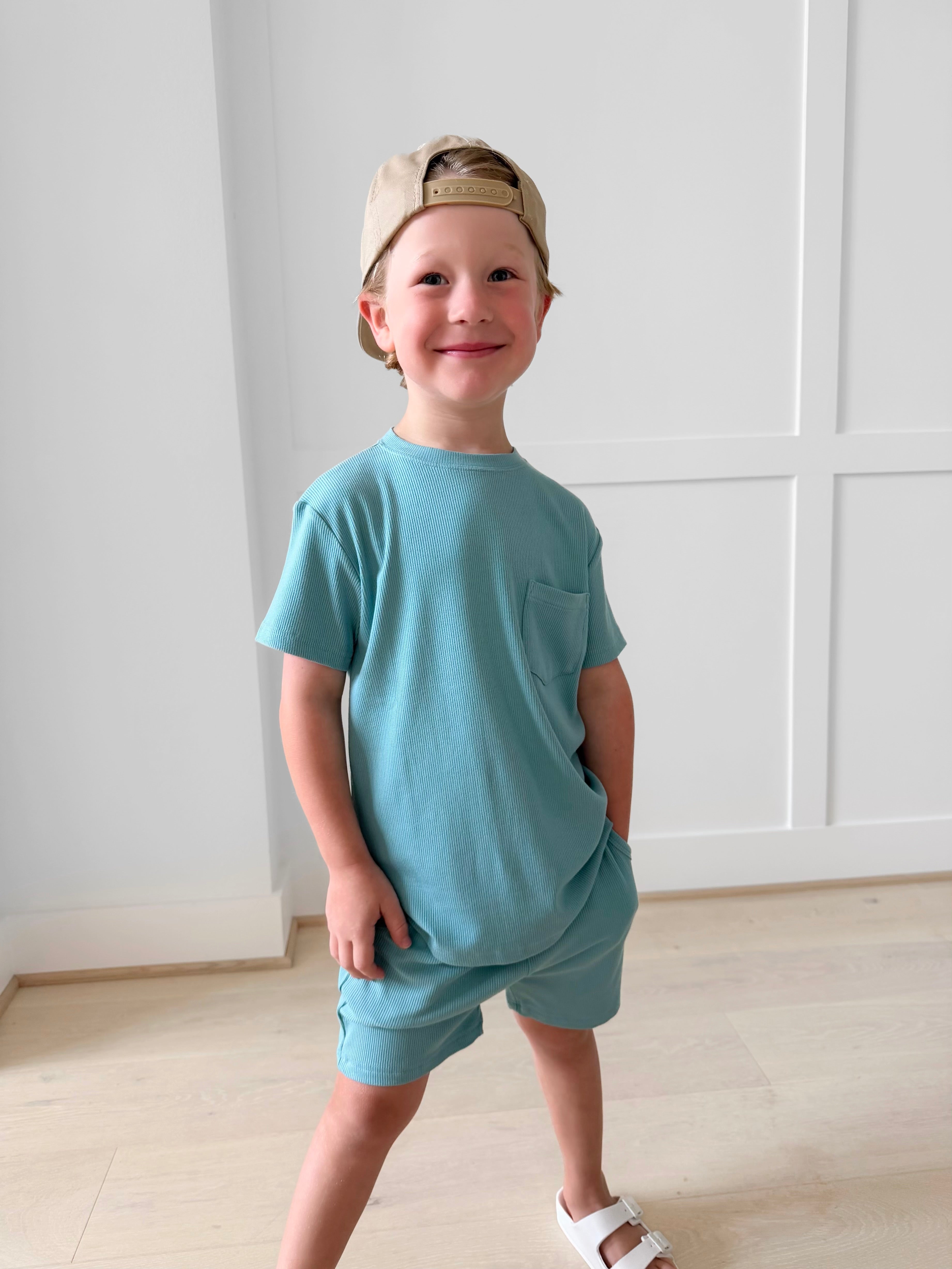 Bamboo RIBBED FIJI Relaxed Short Set