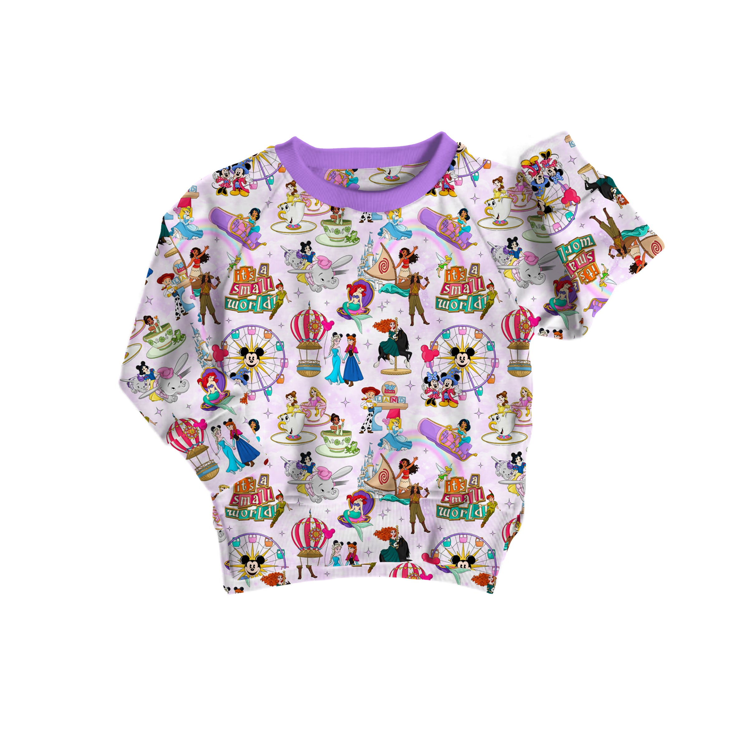 Preorder Bamboo FRENCH TERRY ENCHANTED ADVENTURES kids FULL PRINT crewneck EST ship date DECEMBER 2025