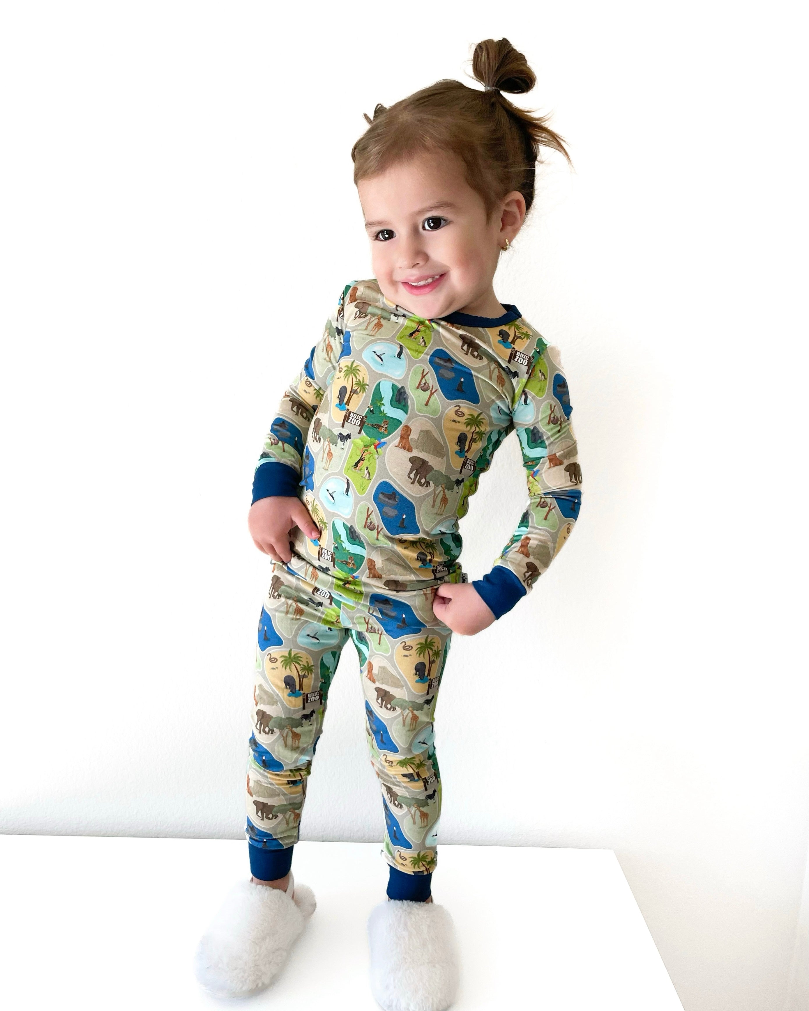 Bamboo Wild About Zoo Long Sleeve Two Piece Set *read description*
