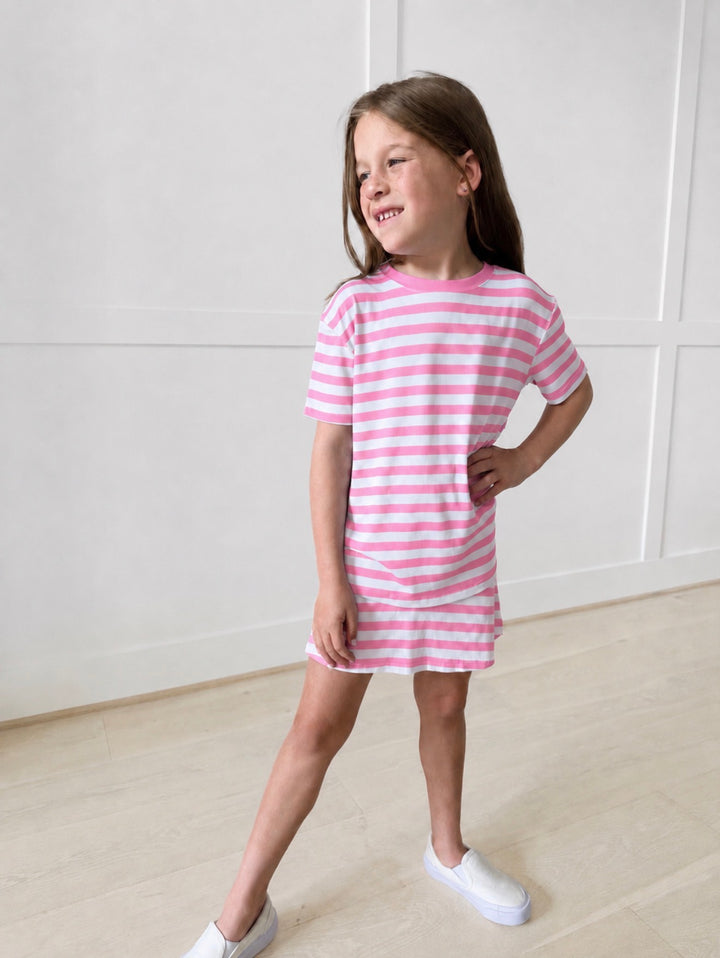 BAMBOO RIBBED BLUSH BLVD SKORT SET