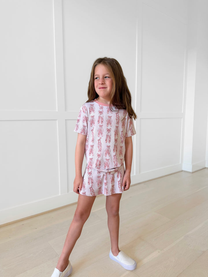 BAMBOO RIBBED TINY DANCER SKORT SET