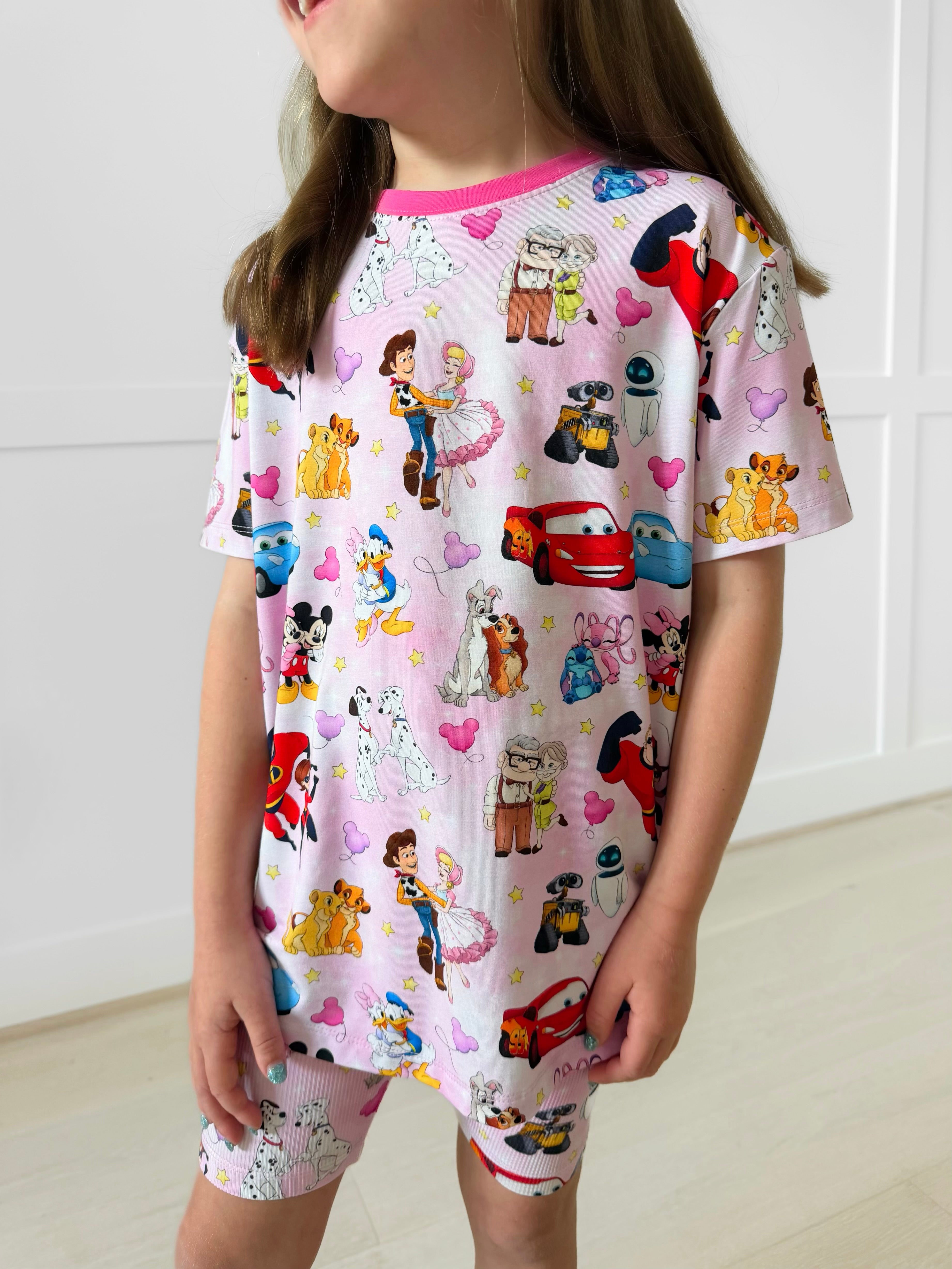 Bamboo ENCHANTED DUOS PINK KIDS PRINTED TEE