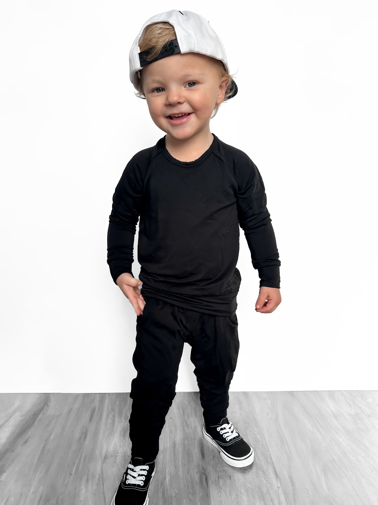 Bamboo French Terry Onyx Kids Jogger Set