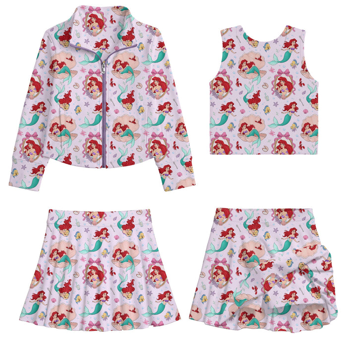 BUBBLES &amp; BESTIES 3-PIECE ATHLETIC SKORT SET