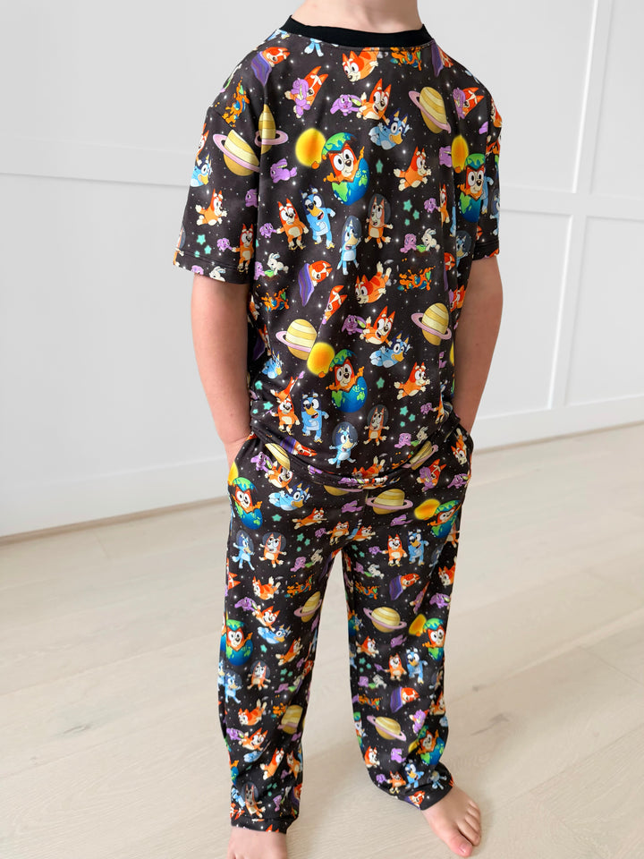 Bamboo SPACETIME SNOOZES KIDS RELAXED PANT Set