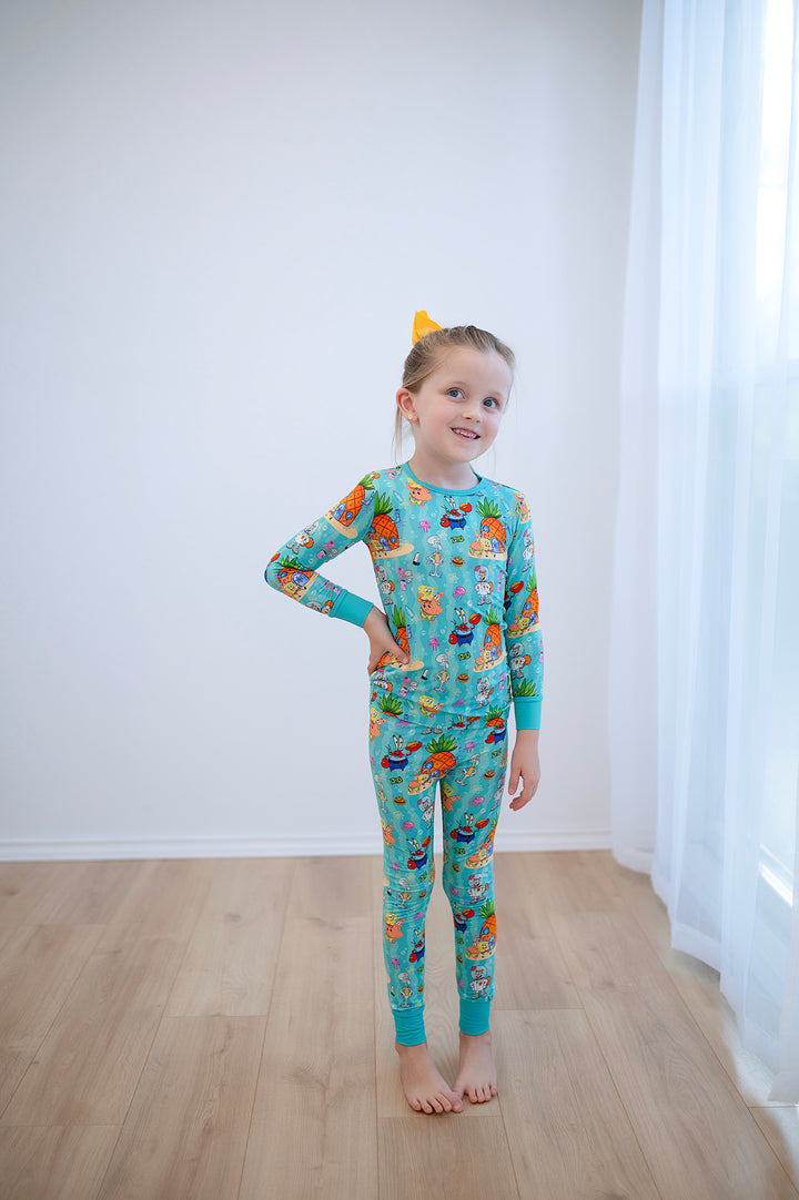 Bamboo JELLYFISH JAM Two Piece Long Sleeve/Pant Set