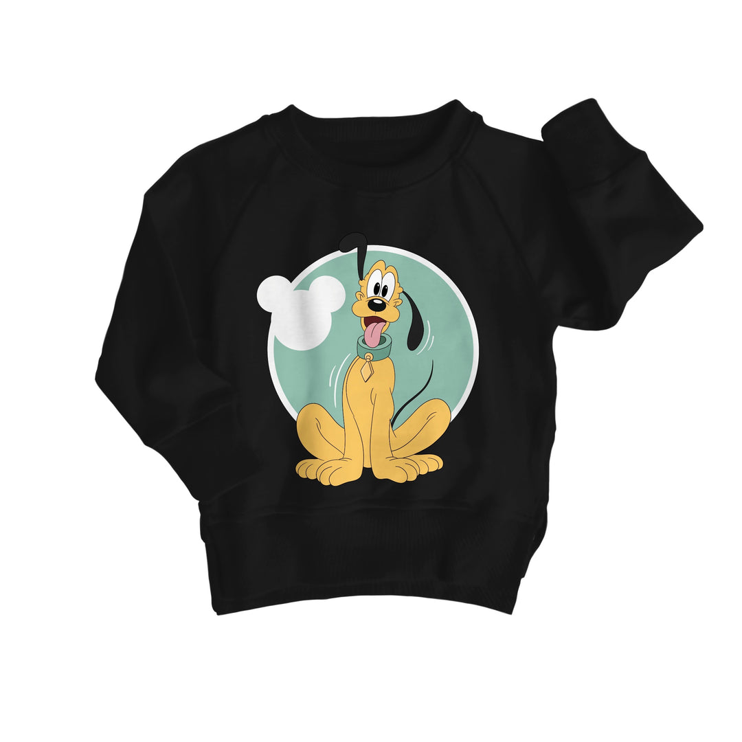 Bamboo COTTON SPANDEX TOP DOG kids GRAPHIC crewneck (FLEECE LINED)