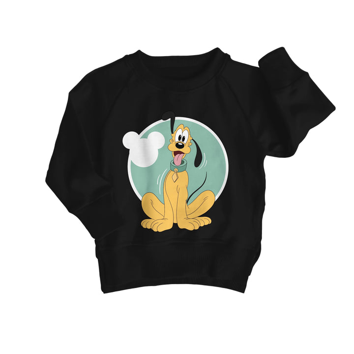 Bamboo COTTON SPANDEX TOP DOG kids GRAPHIC crewneck (FLEECE LINED)