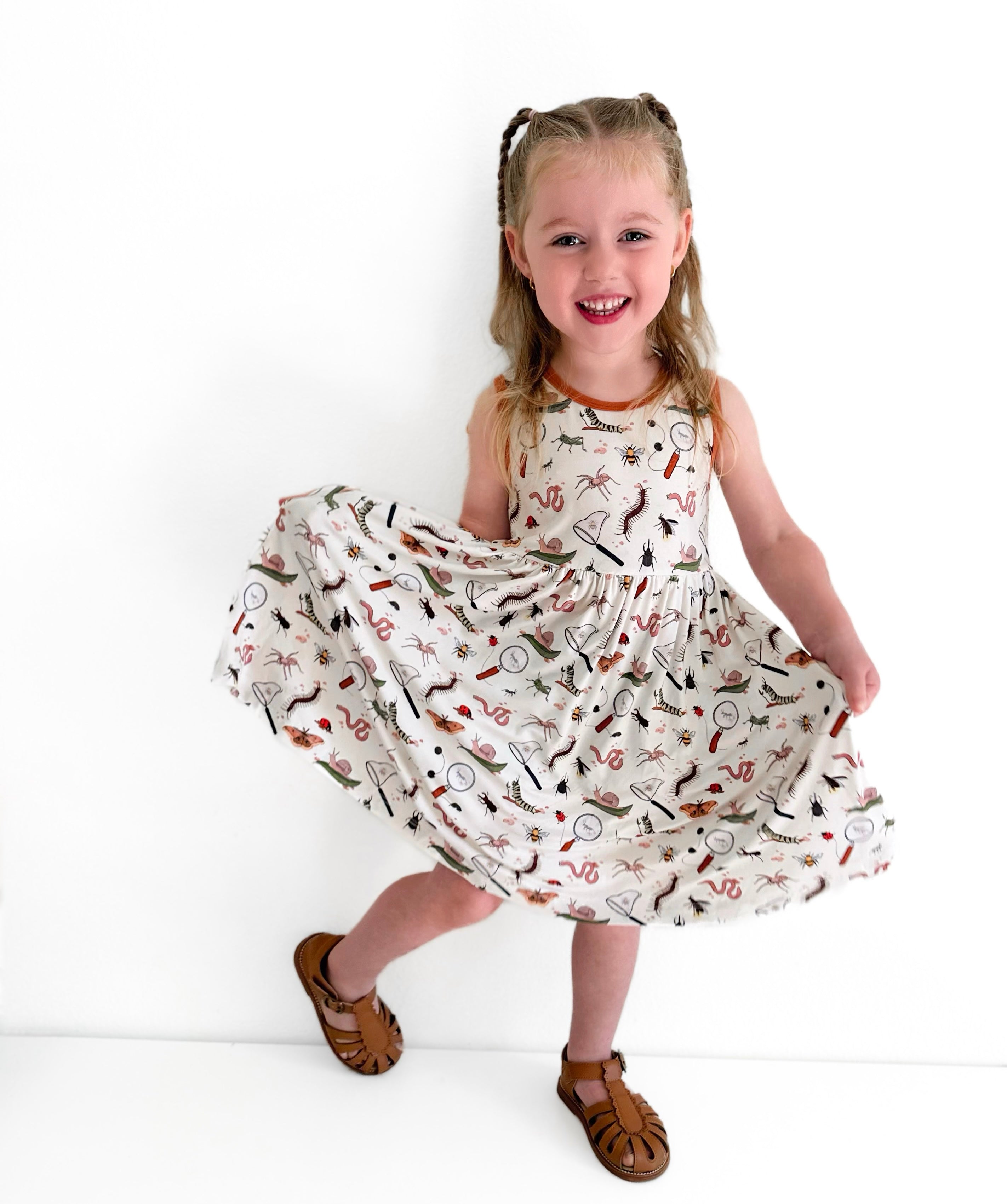 Bamboo Bug Hunt 2.0 Tank Top Twirl Dress