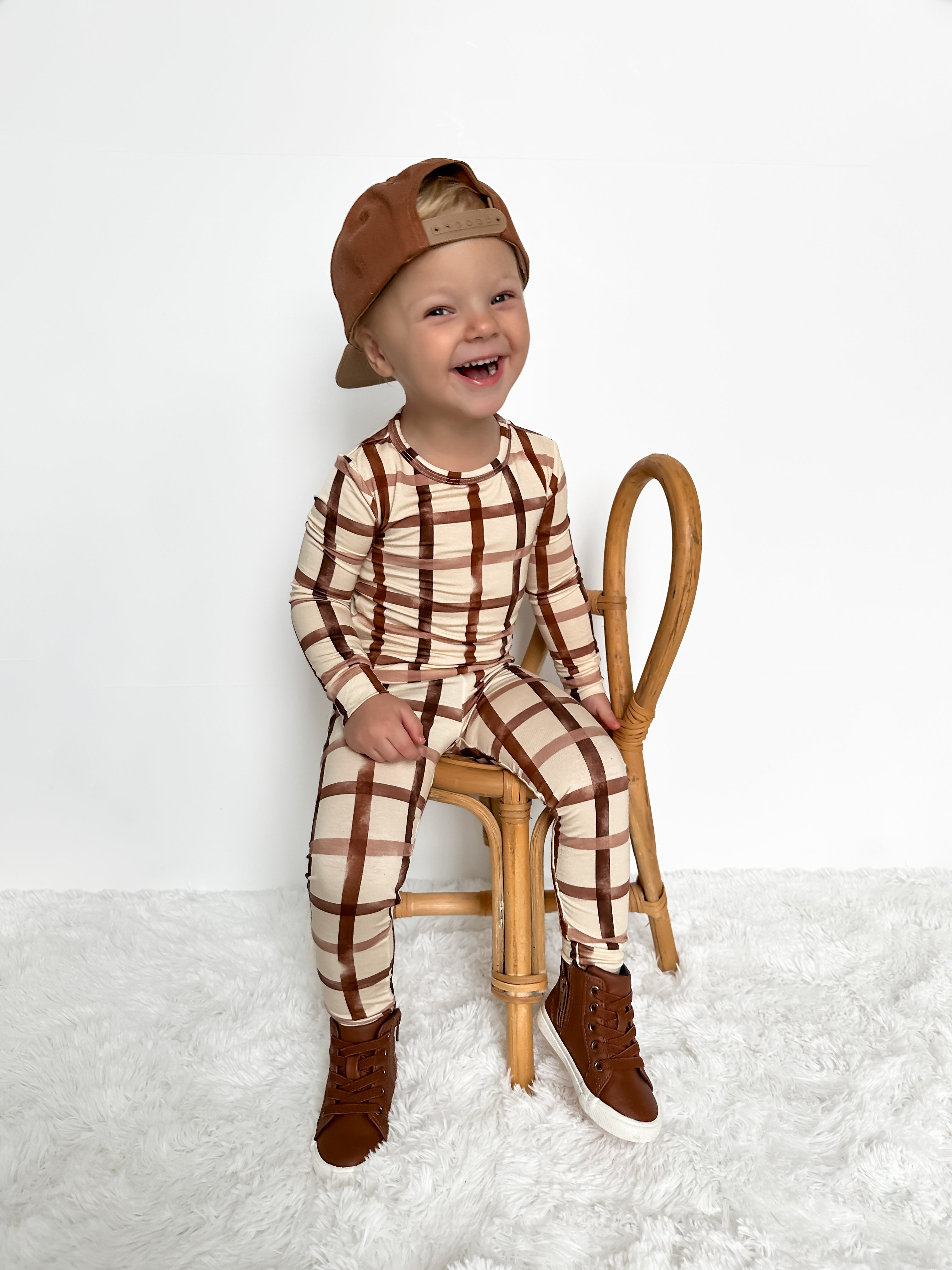 Bamboo Rustic Plaid Two Piece Set