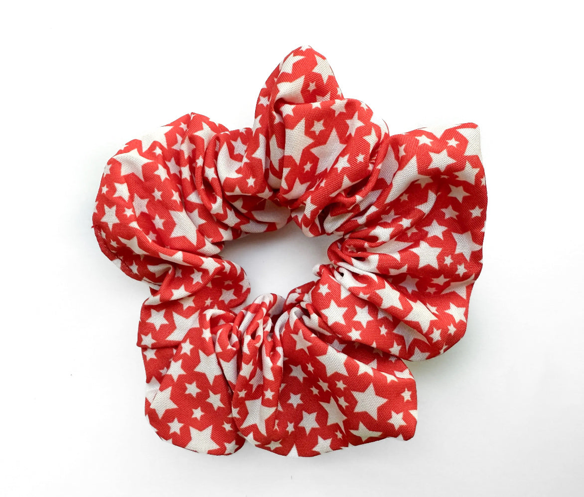 RED, WHITE,& STARS CELEBRATION SCRUNCHIE