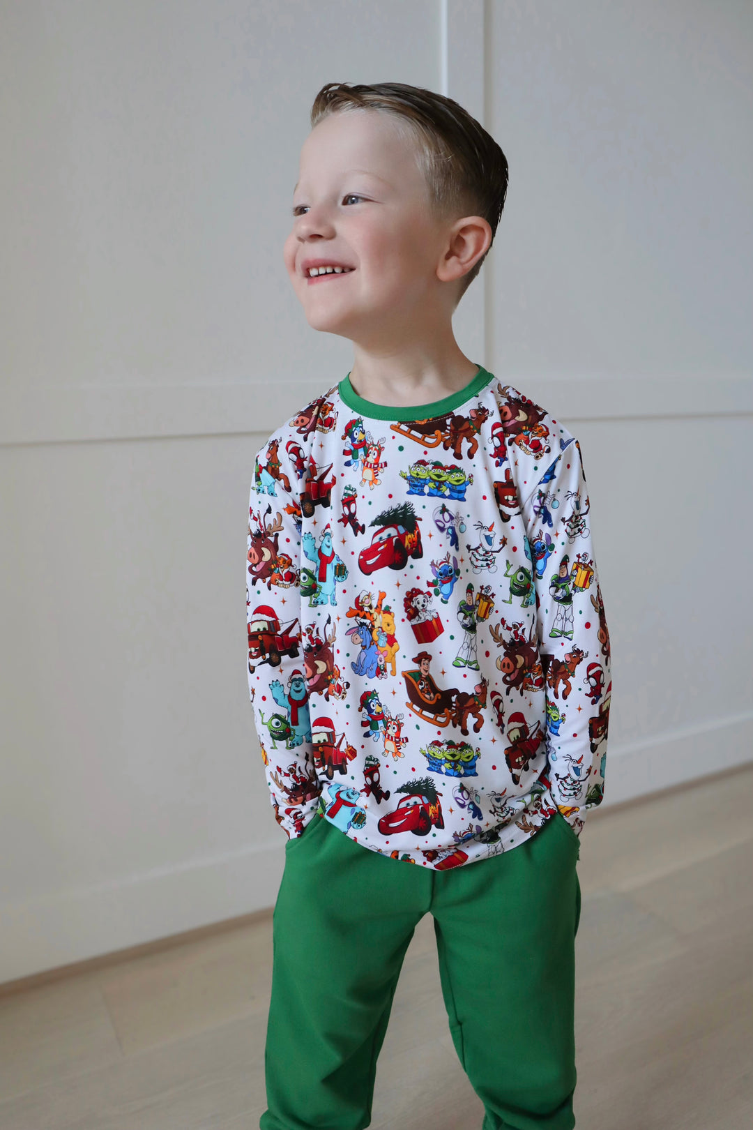 Bamboo A VERY MERRY MASH UP LONG SLEEVE PRINTED TEE