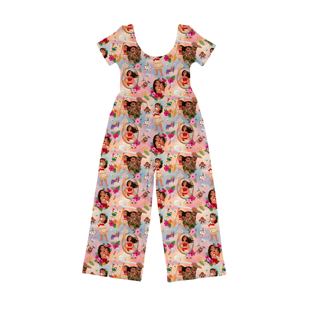 Bamboo BEYOND THE REEF SHORT SLEEVE FULL LENGTH POCKET ROMPER
