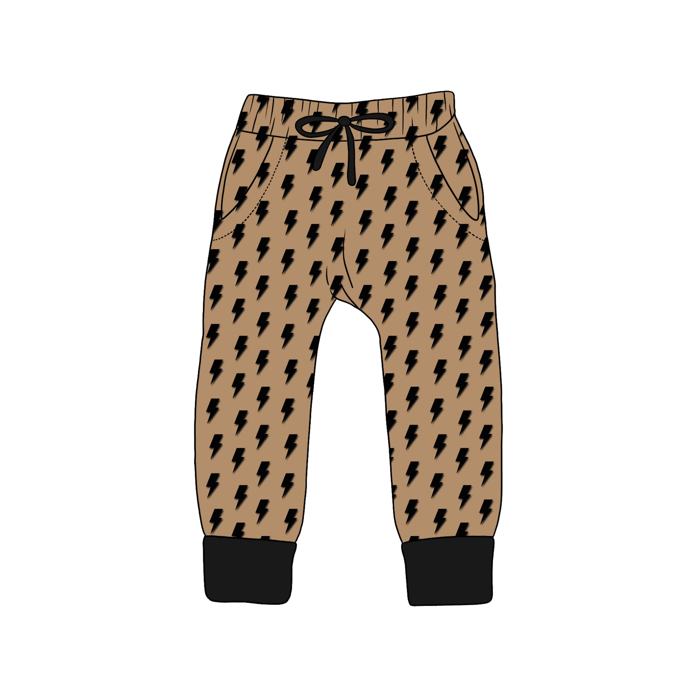 BAMBOO 3D Onyx Bolts KIDS JOGGERS (New blend)