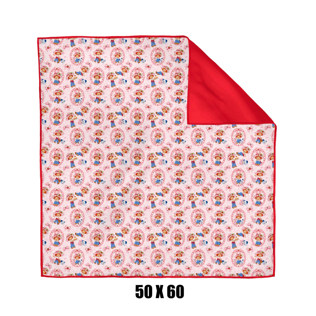 BAMBOO BERRY SWEET DAYS Kids Size PLUSH BACKED 1.0 TOG Quilted BLANKET (1.0 Tog 50x60”)