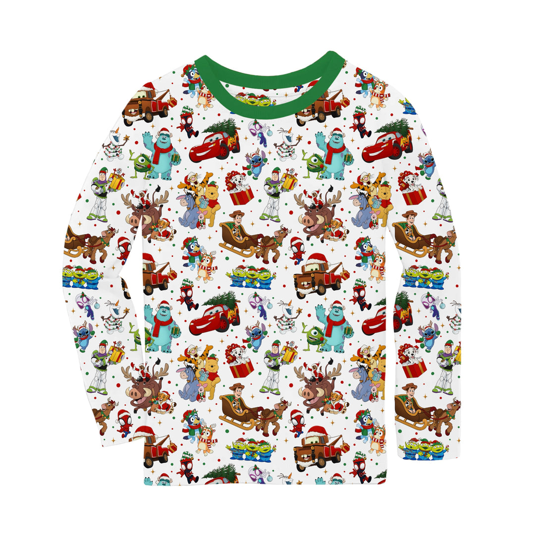 Bamboo A VERY MERRY MASH UP LONG SLEEVE PRINTED TEE