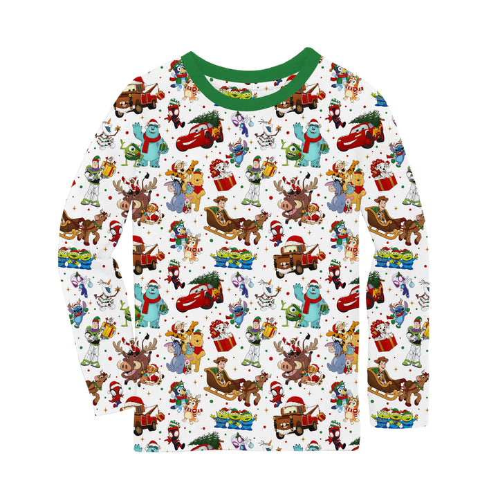 Bamboo A VERY MERRY MASH UP LONG SLEEVE PRINTED TEE