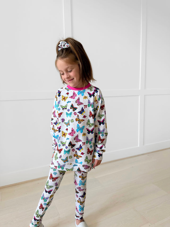 Bamboo COTTON SPANDEX ENCHANTED WINGS kids CREWNECK (NO FLEECE)