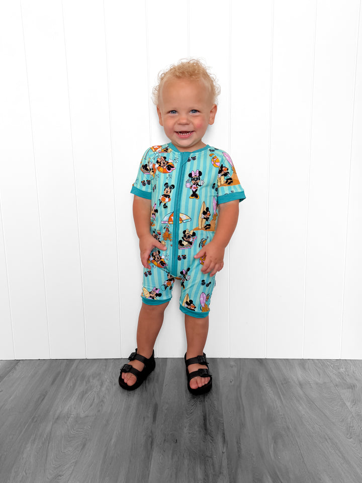 Bamboo SURF, SAND, &amp; SMILES BLUE Shorty